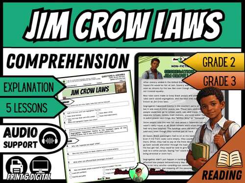 Segregation & Jim Crow Laws | Reading Comprehension | Grade 2/3 | TPT