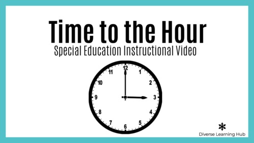 Preview of How to tell time to the hour - Special Education Instructional Video
