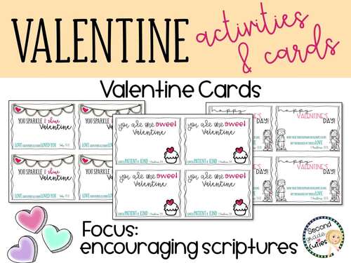 Valentine's Day Activities | Cards | Bingo Game | Sunday School | TPT