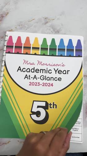 2023-2024 Academic Year At-A-Glance Planner | Year at a Glance | Printable