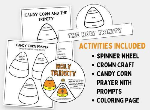Christian Halloween Candy Corn Trinity Bible Lesson for Sunday School ...