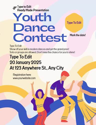 School Dance Party Contest Event (5) Fully Customize your Flyer Ready ...