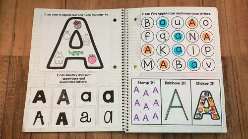 Interactive Alphabet Notebook Uppercase Alphabet Letter Craft Activities