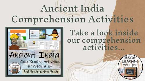 Ancient India Close Reading Passage & Comprehension Activities | 3rd ...