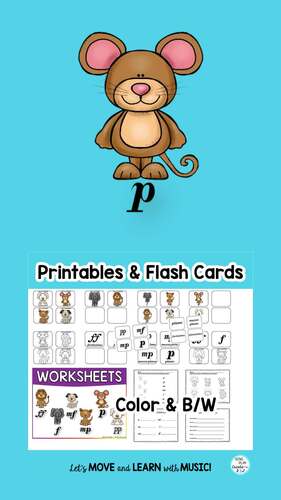 Music Dynamics Lesson  & Activities: Song, Games, Worksheets, Flash Cards