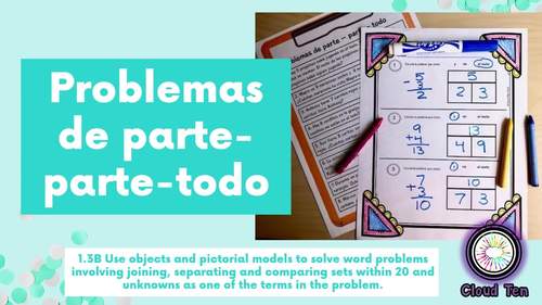Problemas de parte-parte-todo by Cloud Ten | TPT