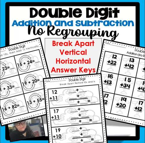 Double Digit Addition and Subtraction Without Regrouping | TPT