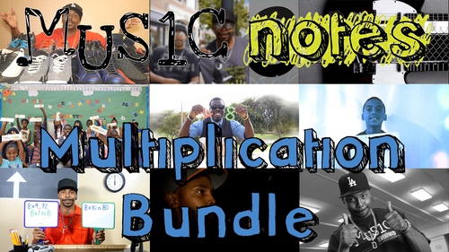Preview of Music Notes Multiplication Bundle