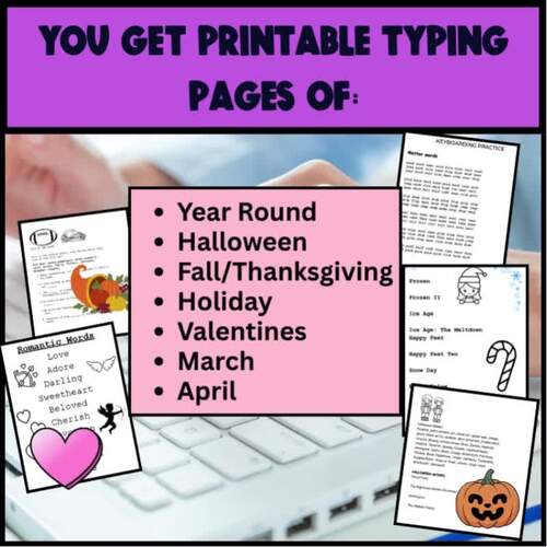 Typing keyboarding Back to School no prep worksheet activities middle ...