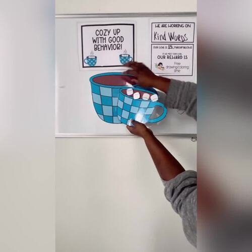 Hot Chocolate Reward Whole Class Incentive and Token Board | TPT