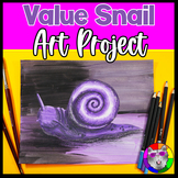 Element of Art Value Art Lesson, Snail Art Project