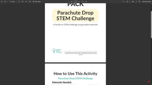 Parachute Drop STEM Challenge – Engineering Activity for Kids | TPT