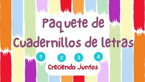 CUADERNILLO DE LETRAS No. 1 - 2 - 3 - 4 by Creciendo Juntos | TPT