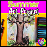 Summer Art Lesson, Season Summer Tree Art Project Activity