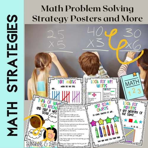 Math Problem Solving Strategy Posters for First grade by Sunshine and ...