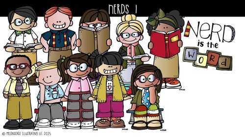 Nerds clip art 1, Kidlettes clip art COMBO PACK by Melonheadz Clipart