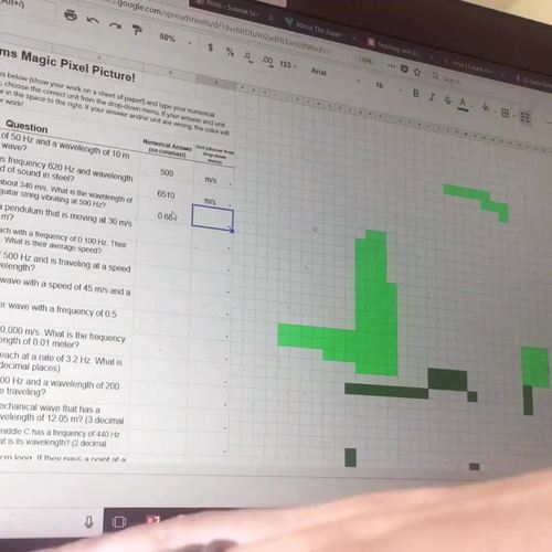 Wave Speed Frequency Wavelength Problems Pixel Art Digital Distance Learning