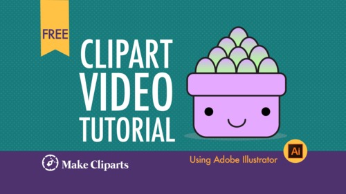 Preview of Adobe Illustrator Clipart Video Tutorial - Succulent