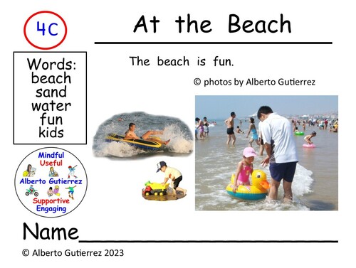 Preview of Read Aloud Video: At The Beach #4C