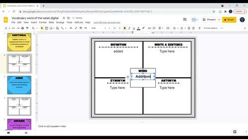 Vocabulary Word of the Week | Digital & Print | 3rd Grade Reading
