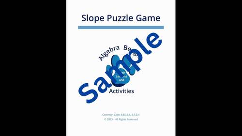 Slope Escape Room Game by Algebra Beagle | TPT