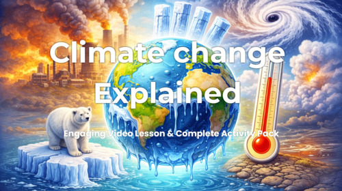 Preview of Climate change Explained - (Video Lesson + Teacher’s Guide + Student Worksheet)