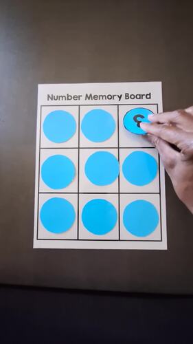 Number Memory Board by Miss Franklin | TPT