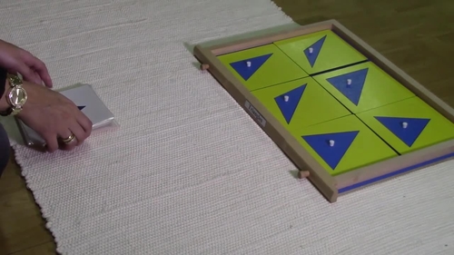 Preview of Montessori Triangles drawer Nomenclature cards