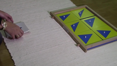 Preview of Montessori Triangles drawer Nomenclature cards