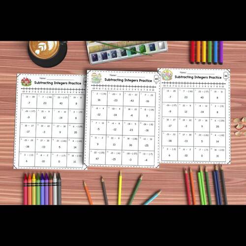 Integer Operations Mega Bundle | Number Line, Math Squares & Bingo ...