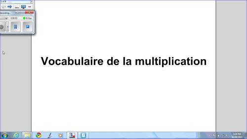Preview of Le vocabulaire de la multiplication, distance learning (M44)