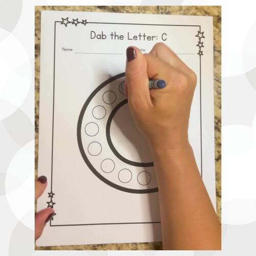 Letters and Numbers Dot Marker Worksheets Dab It Alphabet Recognition