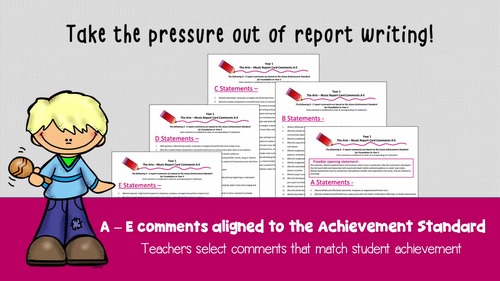 Australian Curriculum Year 1 Music Report Card Comments by Ideacations