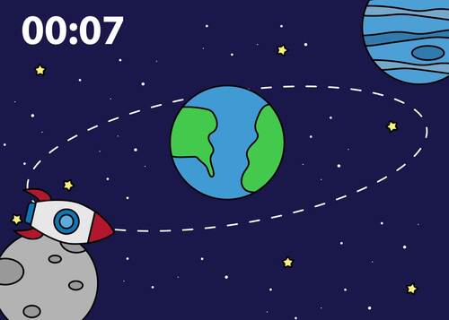 Space Theme Visual Timer Countdown Classroom Management Video | TPT