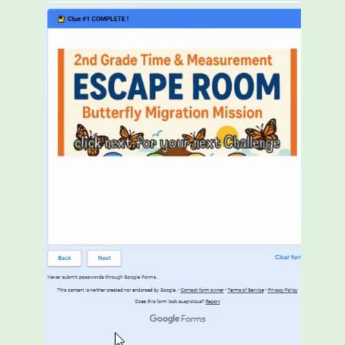 2nd Grade Time & Measurement Escape Room | Telling Time & Length Activity