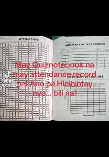 Quiz notebook with attendance by Liza Hilario | TPT