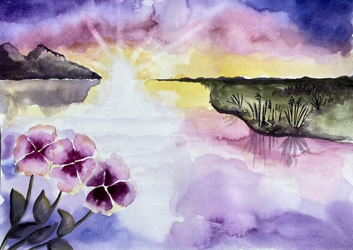 Preview of Let's Make Something Beautiful Now - Watercolor Lesson