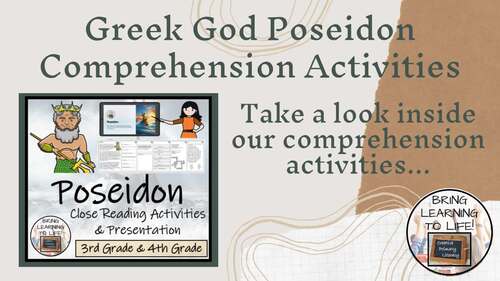 Poseidon Close Reading Passage & Comprehension Activities | 3rd–4th Grade