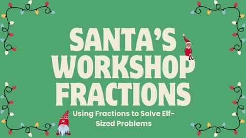 Christmas Fraction Word Problems | 5th Lesson & Worksheet | TPT