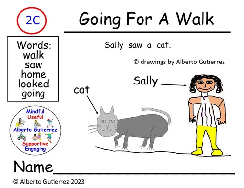 Preview of Read Aloud Video: Going For A Walk #2C
