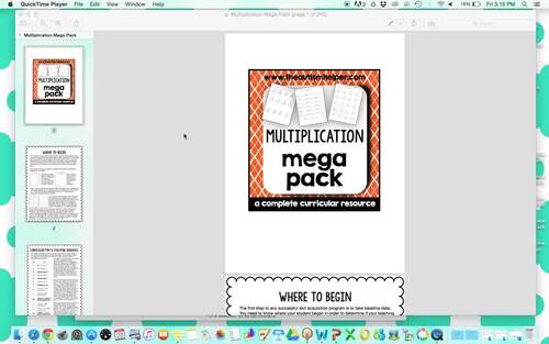Multiplication Practice Pack