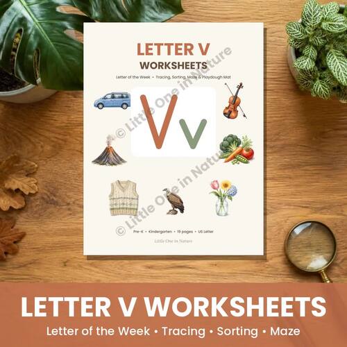 Letter V Worksheets | Letter of the Week | Alphabet Tracing | Letter ...