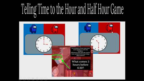 IMPOSTER! 1st No Prep Math Review Game - Telling Time to the Hour and