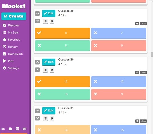 Preview of #Blooket // Multiplication Table test FREE