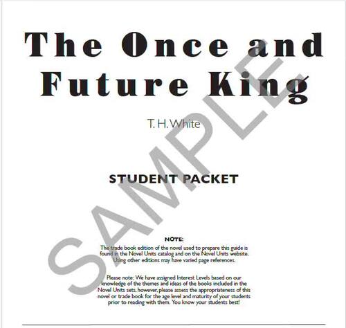 The Once and Future King Novel Units® Student Packet Novel Study