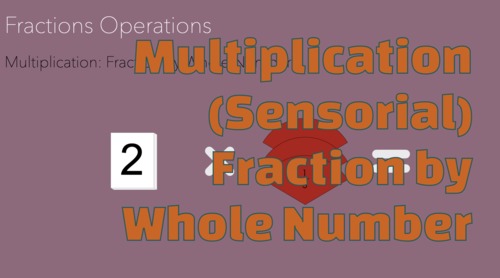 Preview of Montessori Fractions Multiplication (Sensorial): Fraction by Whole Presentation