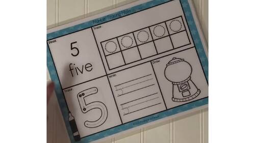 Number Tracing Mats - Number Concepts - Kindergarten by Kindergarten Parade