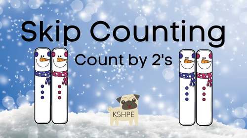 Preview of Winter Skip Counting by 2's, Math, Numeracy, Video and Slides