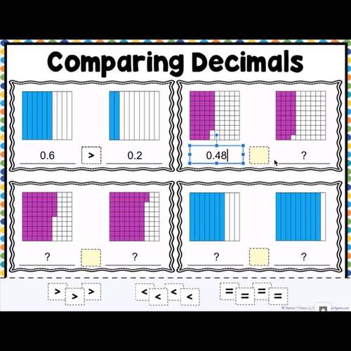 4th Grade Comparing Decimals Google Classroom Math ...