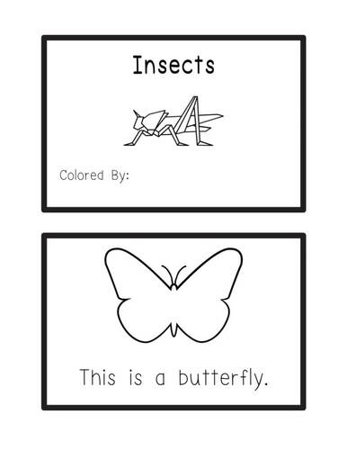 INSECTS Emergent Reader by Pre-K Life | TPT